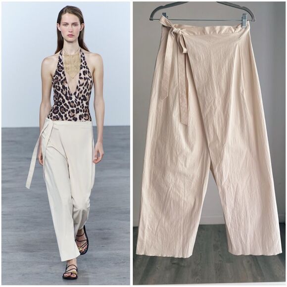 ZARA WRAP FRONT PANTS ZW COLLECTION
ECRU - Picture 1 of 14